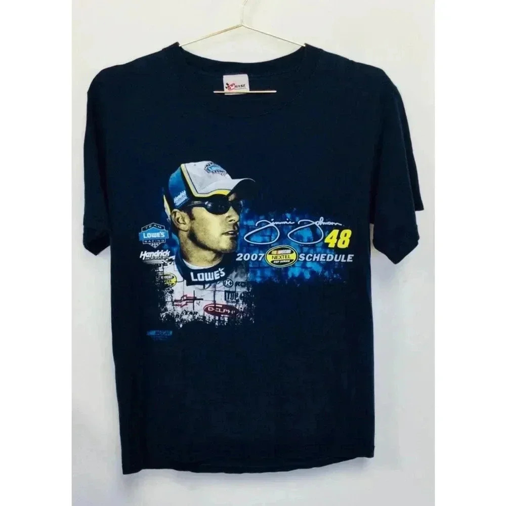 Vintage‎ Men's Chase Authentic NASCAR Jimmy Johnson T-Shirt, Size M, Blue
